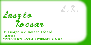 laszlo kocsar business card